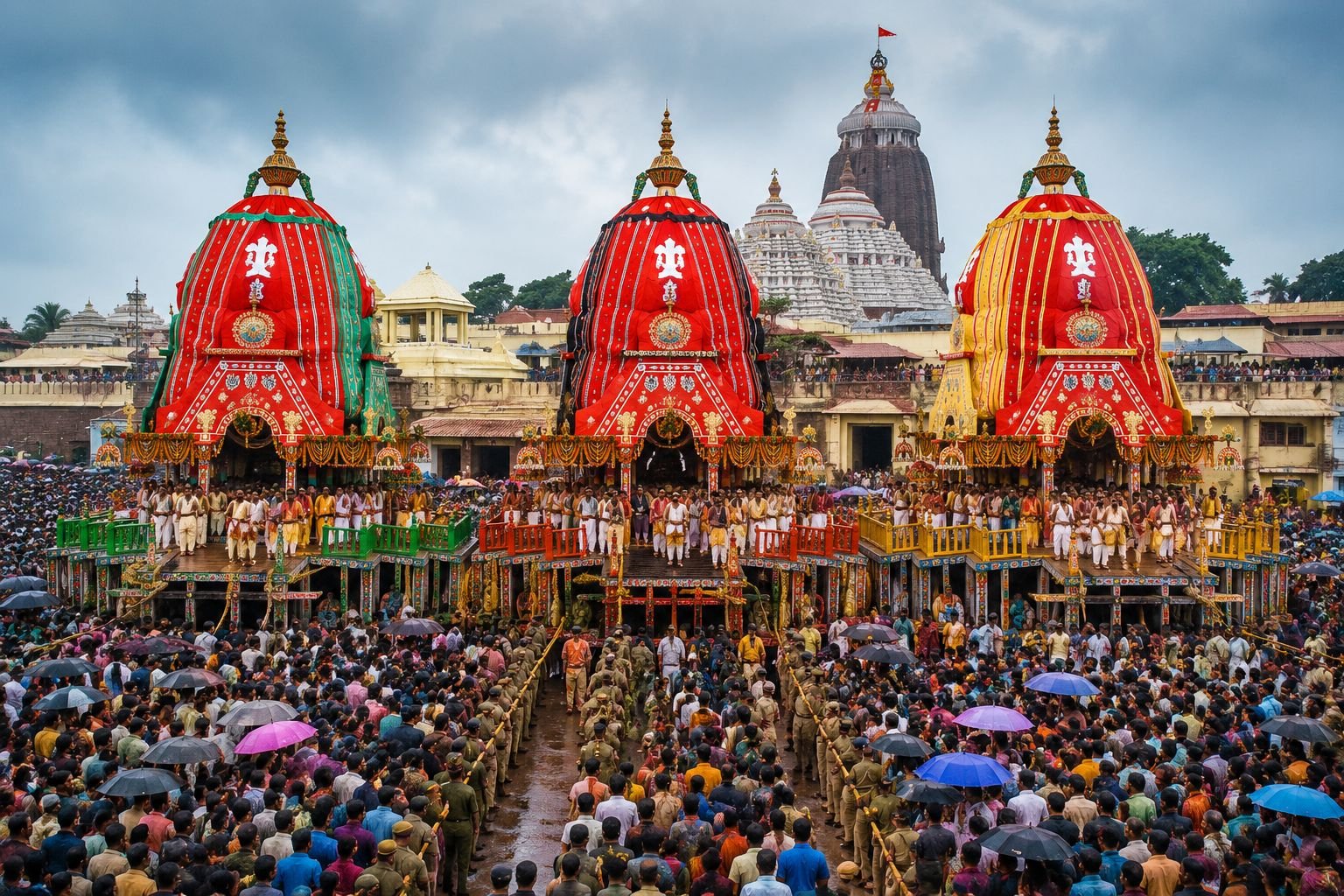 Puri Rath Yatra 2026 Begins Amid Devotion as Lakhs Gather Despite Rain