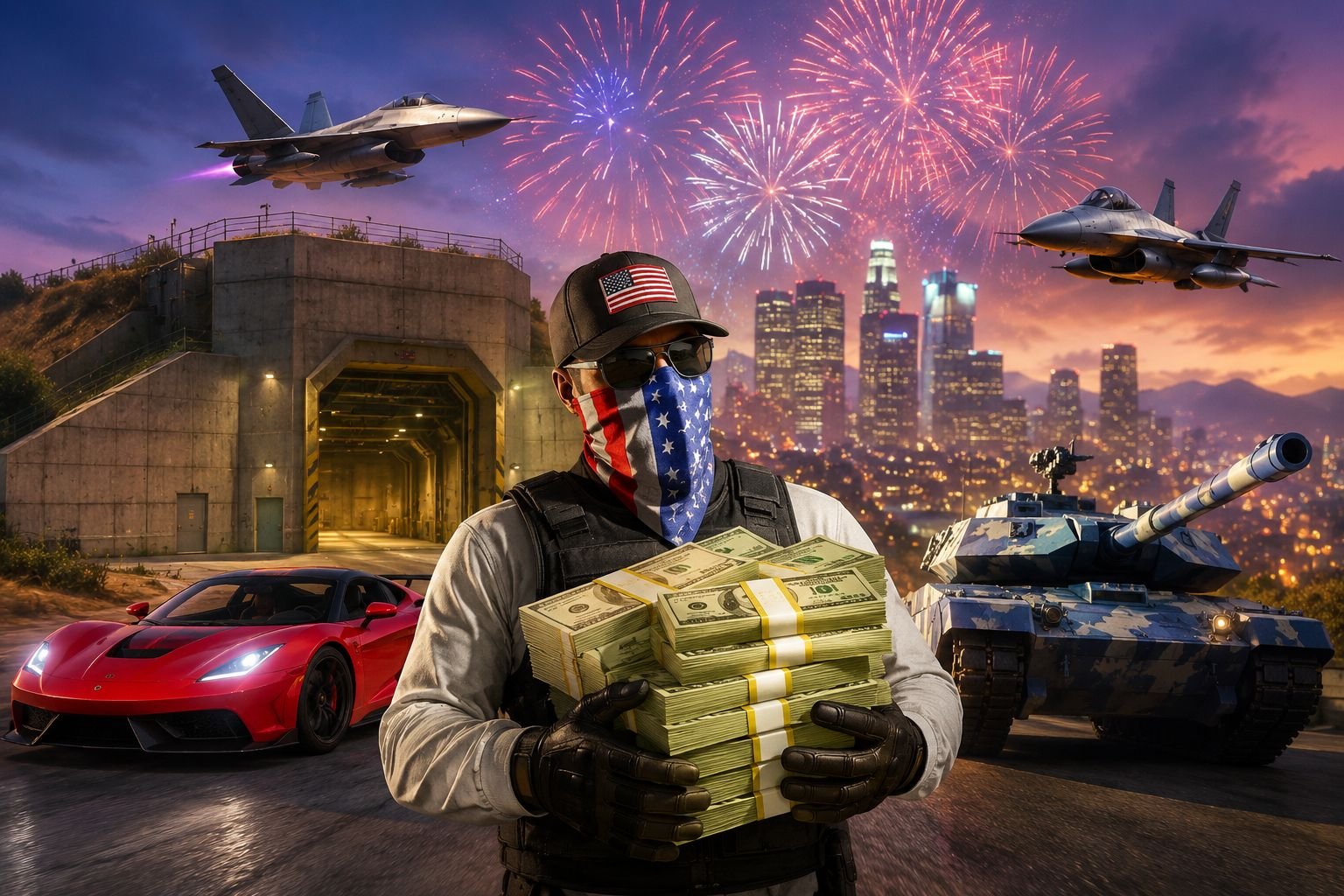 GTA Online Weekly Update Brings Massive Independence Day Sale, Double Rewards, and Free Bunker for Players